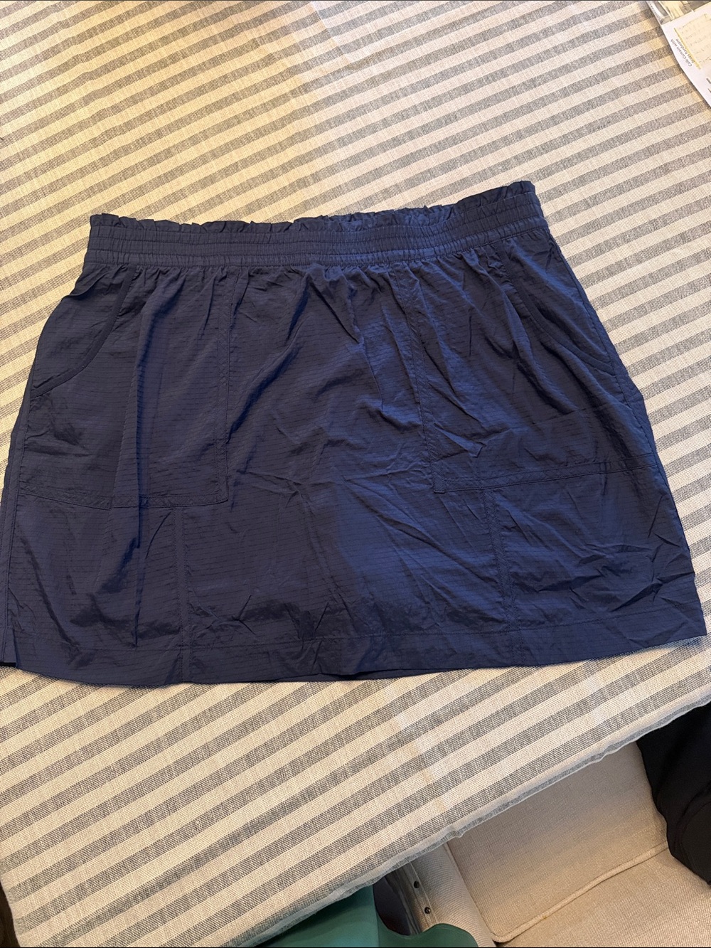 Women's Lou & Grey Navy Blue Casual Elastic Waist Skirt with built in shorts